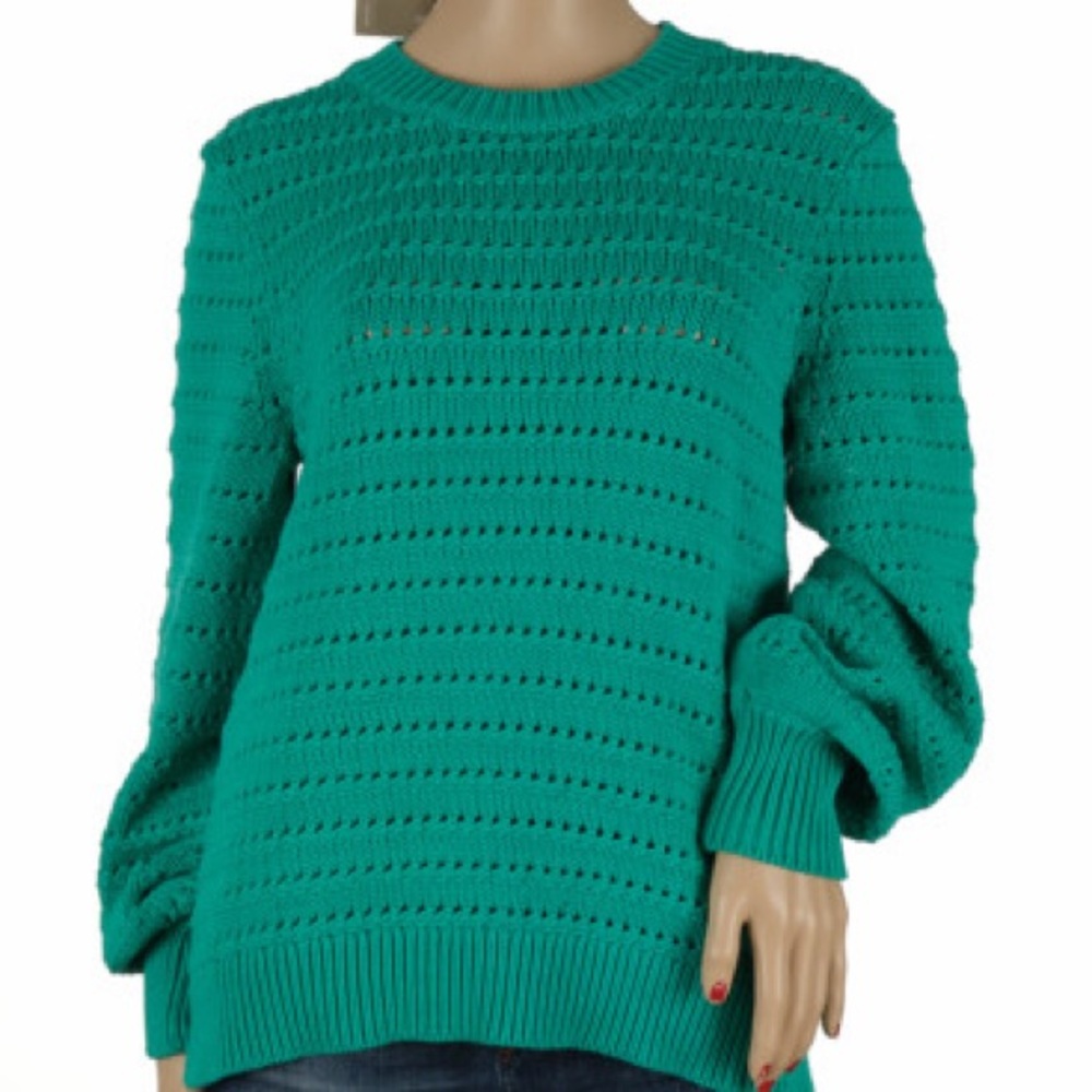 J. Crew Women's Green Crew Neck Sweater